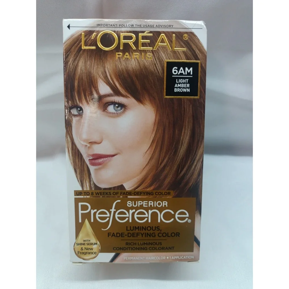 L'Oreal Paris Superior Preference Fade-Defying Hair Color #6AM Light Amber Brown
